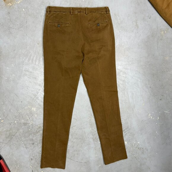 Briglia Easy Fit Corduroy Pants Brown Stretch Cotton Trousers Italy 30x33 - Picture 9 of 11
